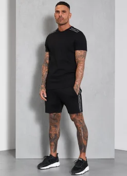 Twin Sets<Gym King Signature Taped Tee Black
