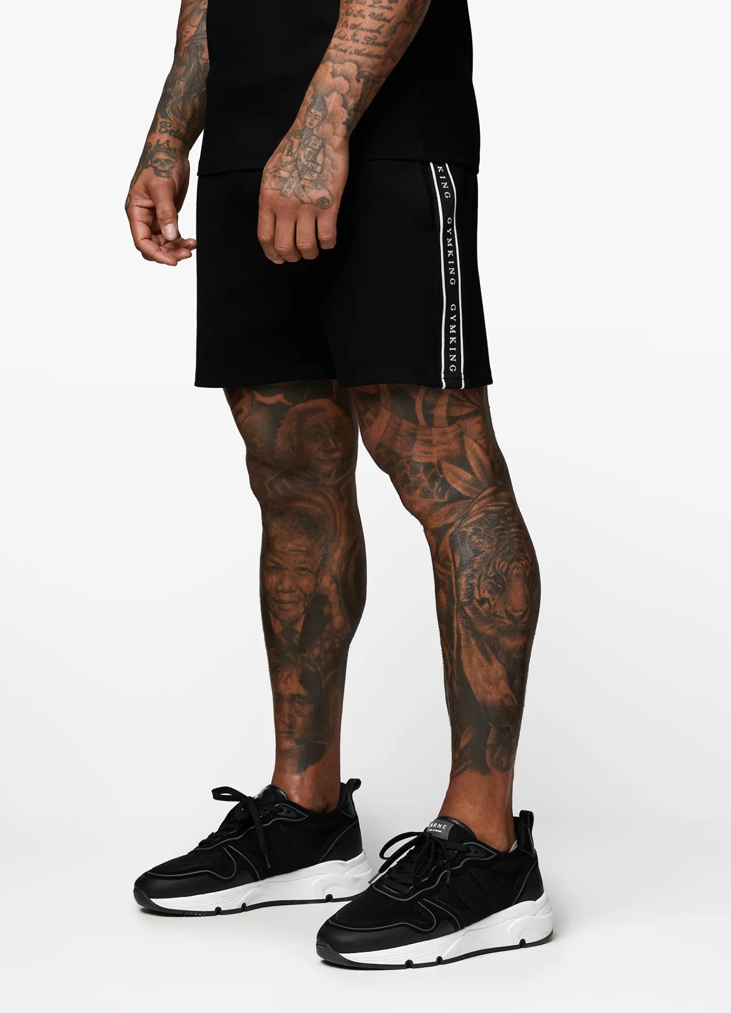 Shorts<Gym King Signature Taped Short Black
