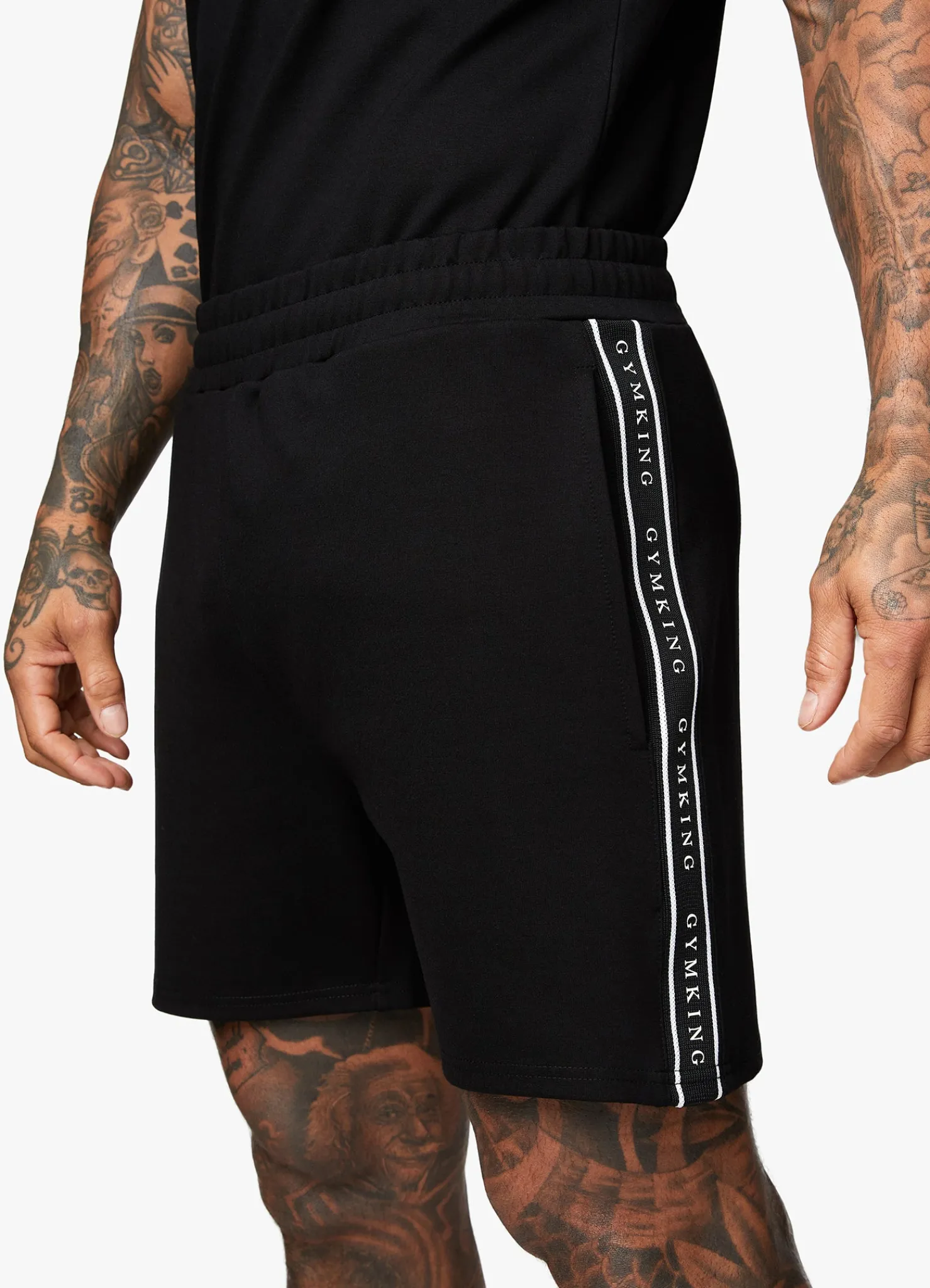 Shorts<Gym King Signature Taped Short Black