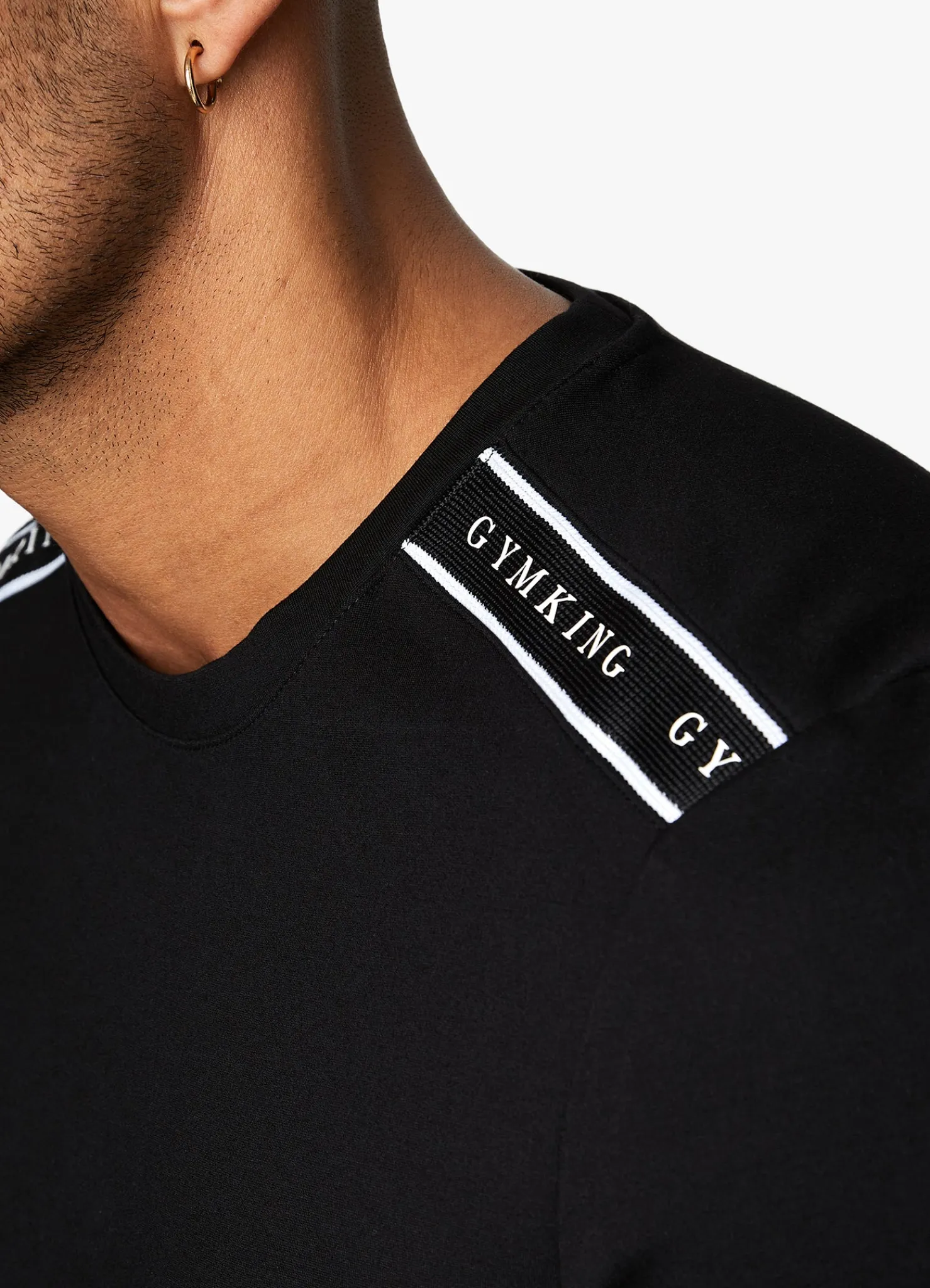 T-Shirts<Gym King Signature Taped Tee Black