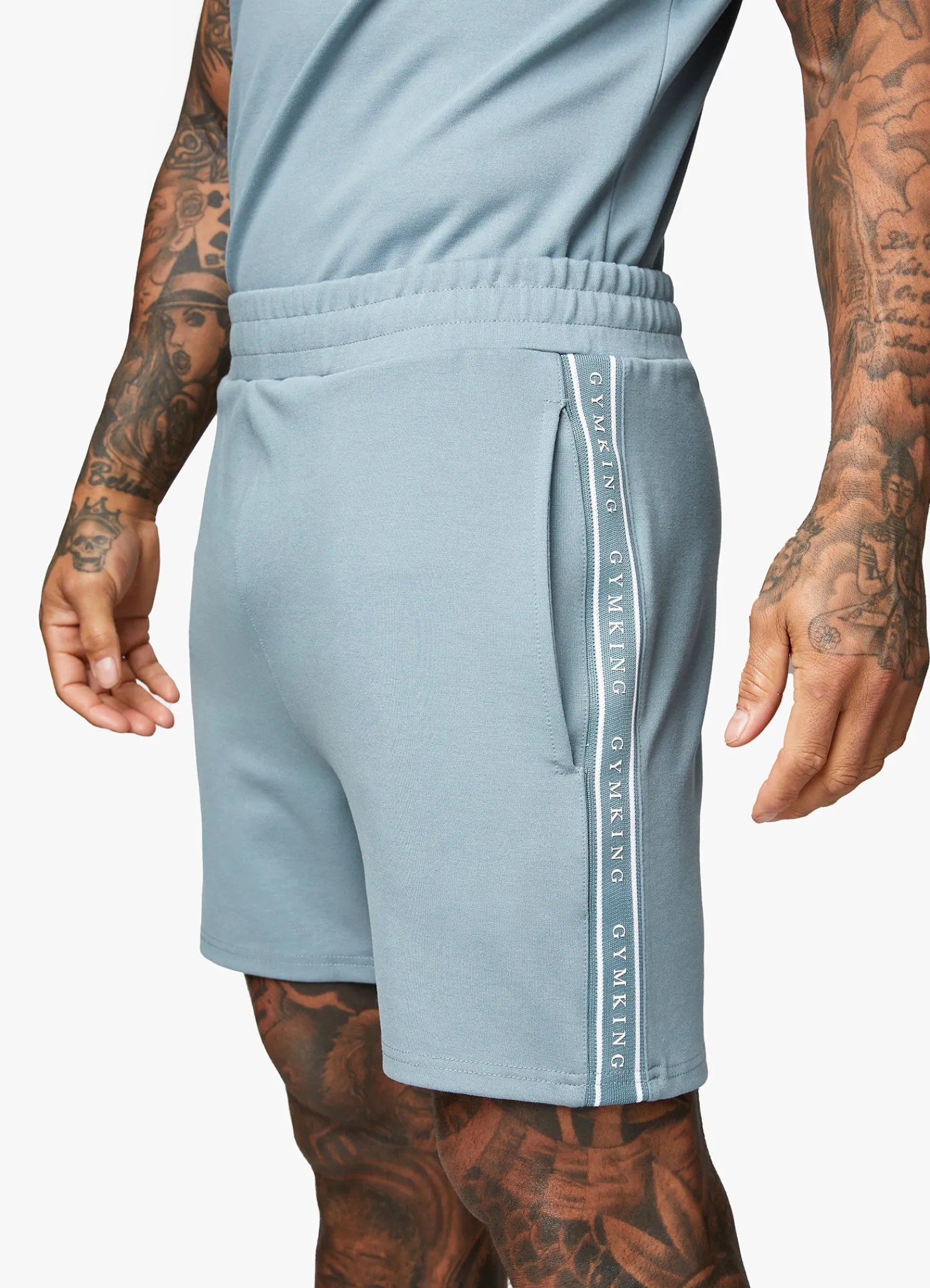 Shorts<Gym King Signature Taped Short Sage