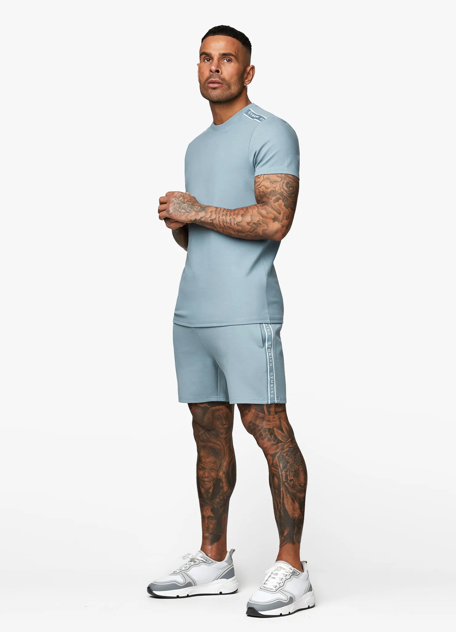 Shorts<Gym King Signature Taped Short Sage