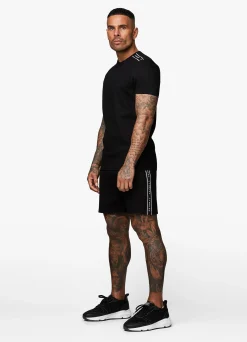 Shorts<Gym King Signature Taped Short Black
