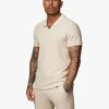 Twin Sets<Gym King Signature Texture Polo Stone