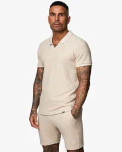 Twin Sets<Gym King Signature Texture Polo Stone