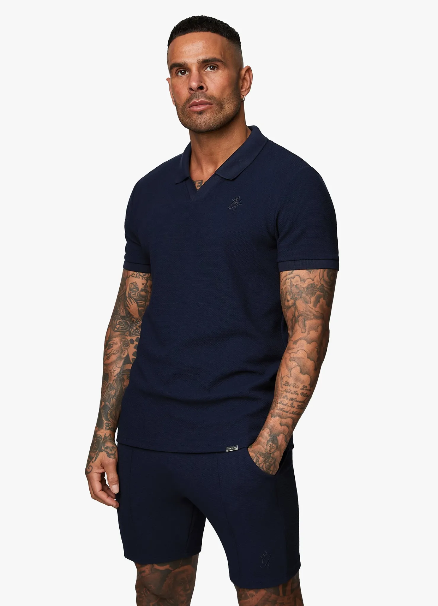 Polo Shirts<Gym King Signature Texture Polo Navy