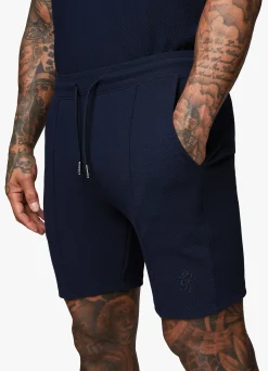 Twin Sets<Gym King Signature Texture Short Navy