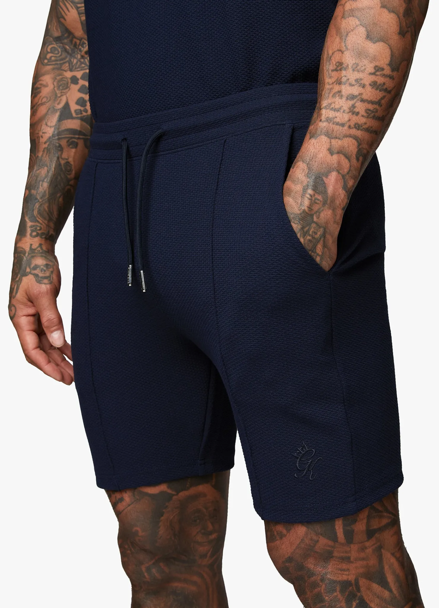 Twin Sets<Gym King Signature Texture Short Navy
