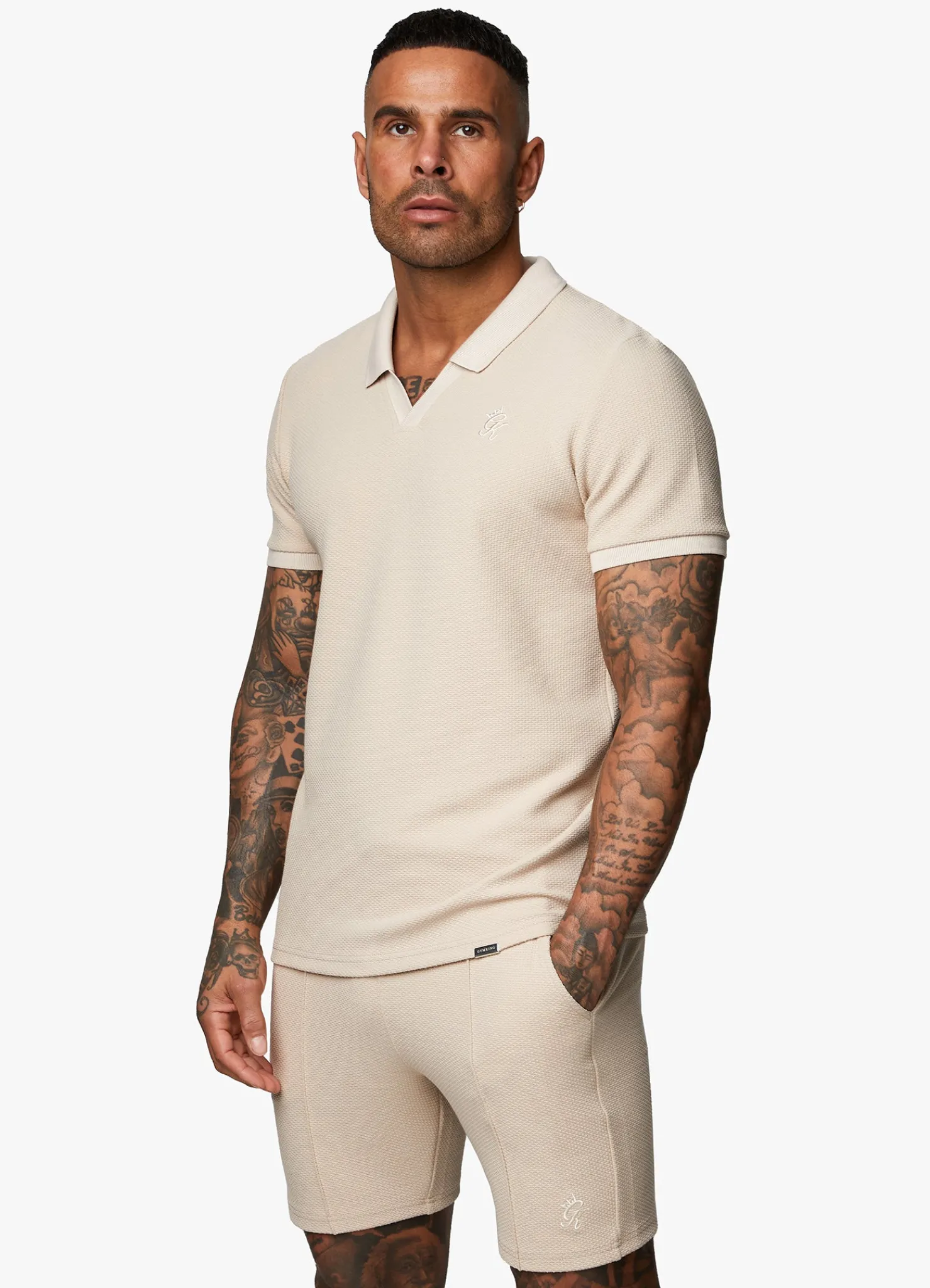 Polo Shirts<Gym King Signature Texture Polo Stone