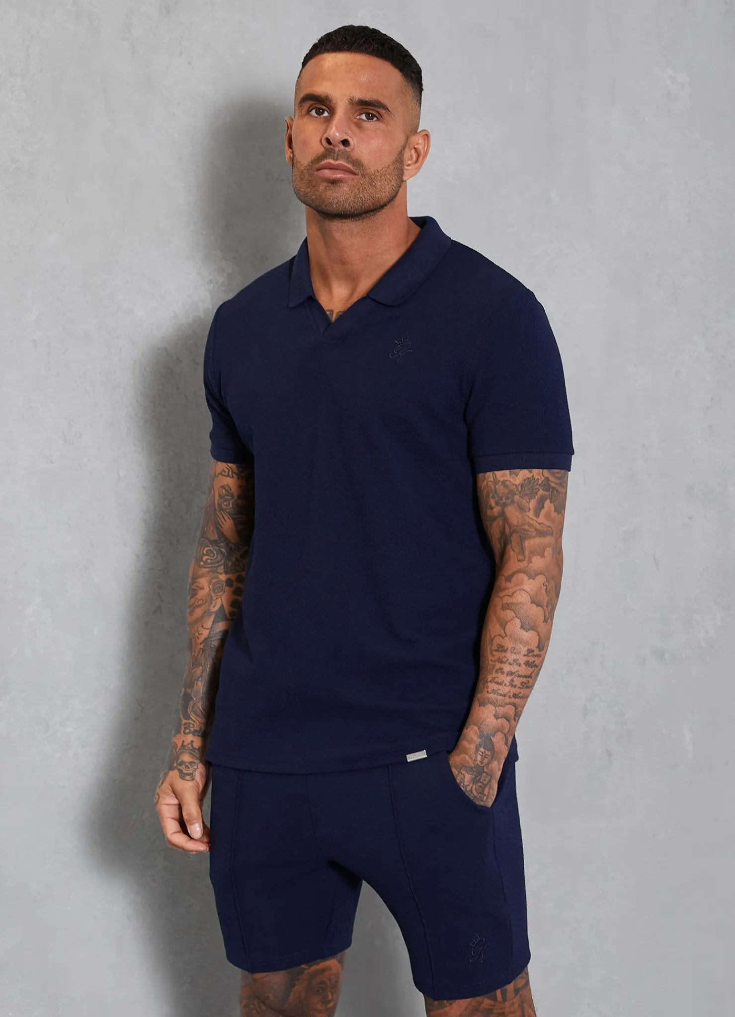 Shorts<Gym King Signature Texture Short Navy