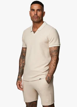 Twin Sets<Gym King Signature Texture Polo Stone