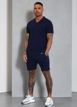 Polo Shirts<Gym King Signature Texture Polo Navy