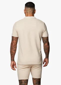 Twin Sets<Gym King Signature Texture Polo Stone