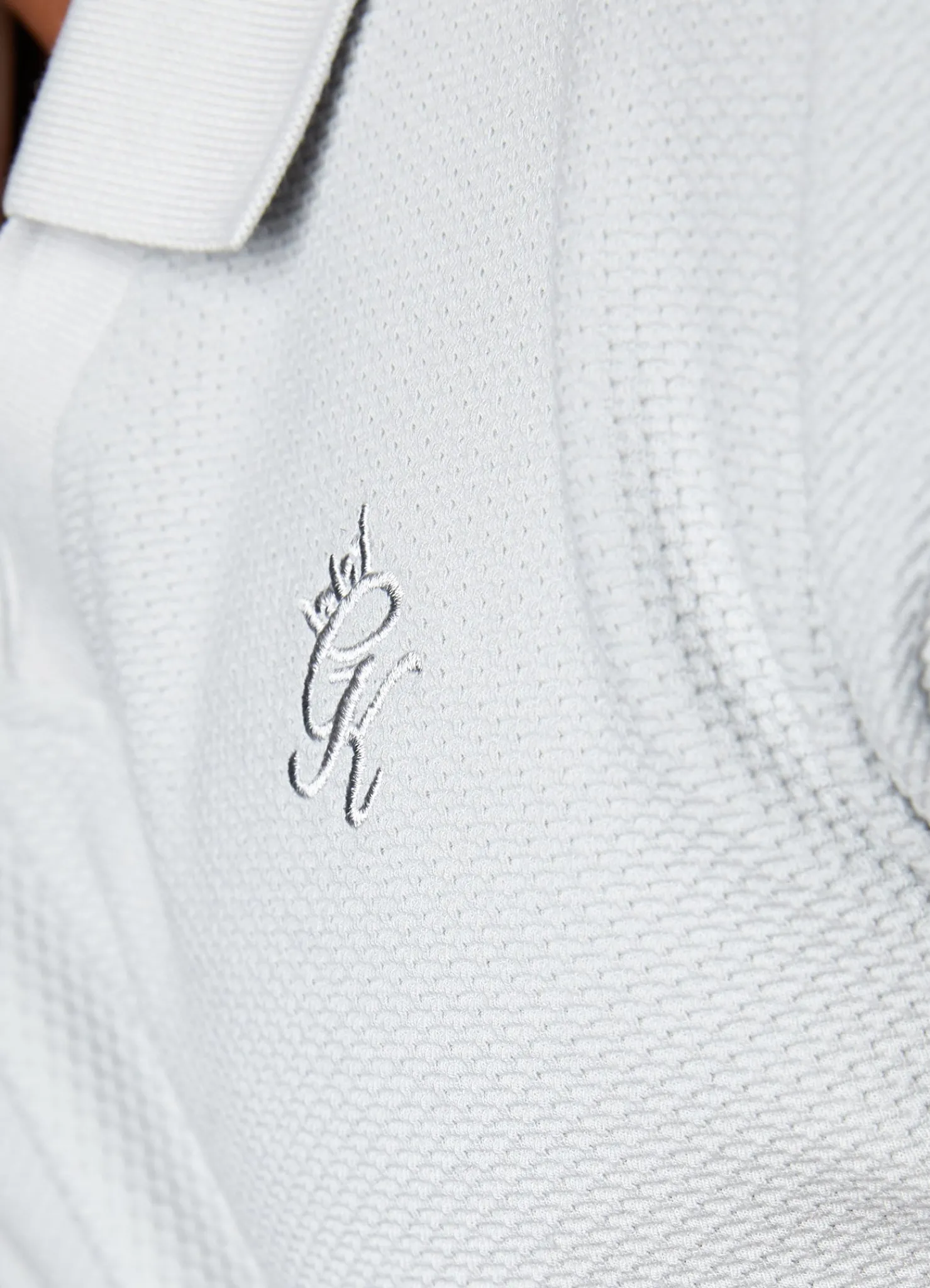 Polo Shirts<Gym King Signature Texture Polo Light Grey