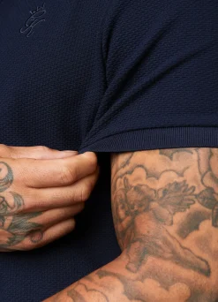 Twin Sets<Gym King Signature Texture Polo Navy