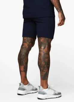 Twin Sets<Gym King Signature Texture Short Navy
