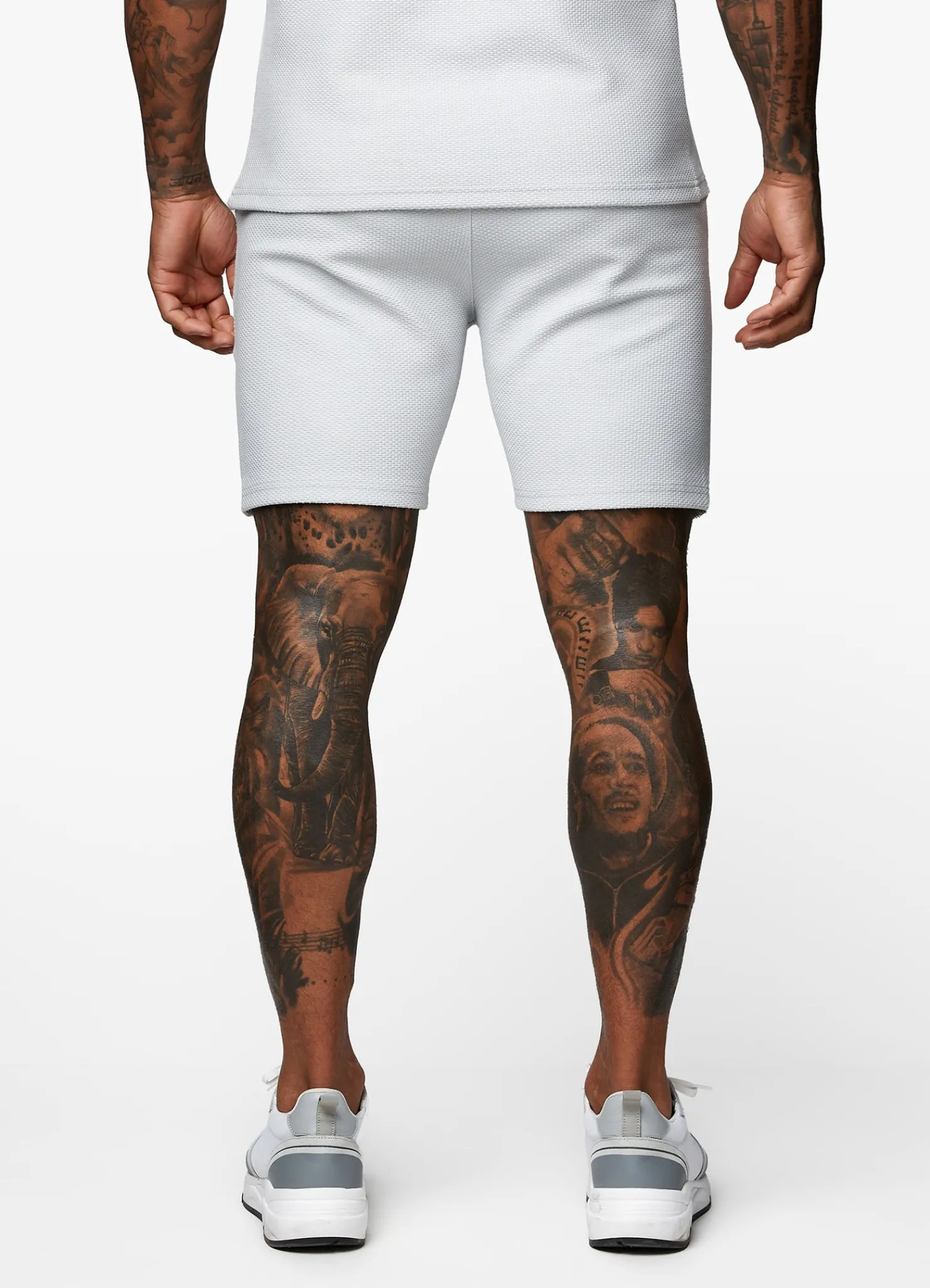 Shorts<Gym King Signature Texture Short Light Grey