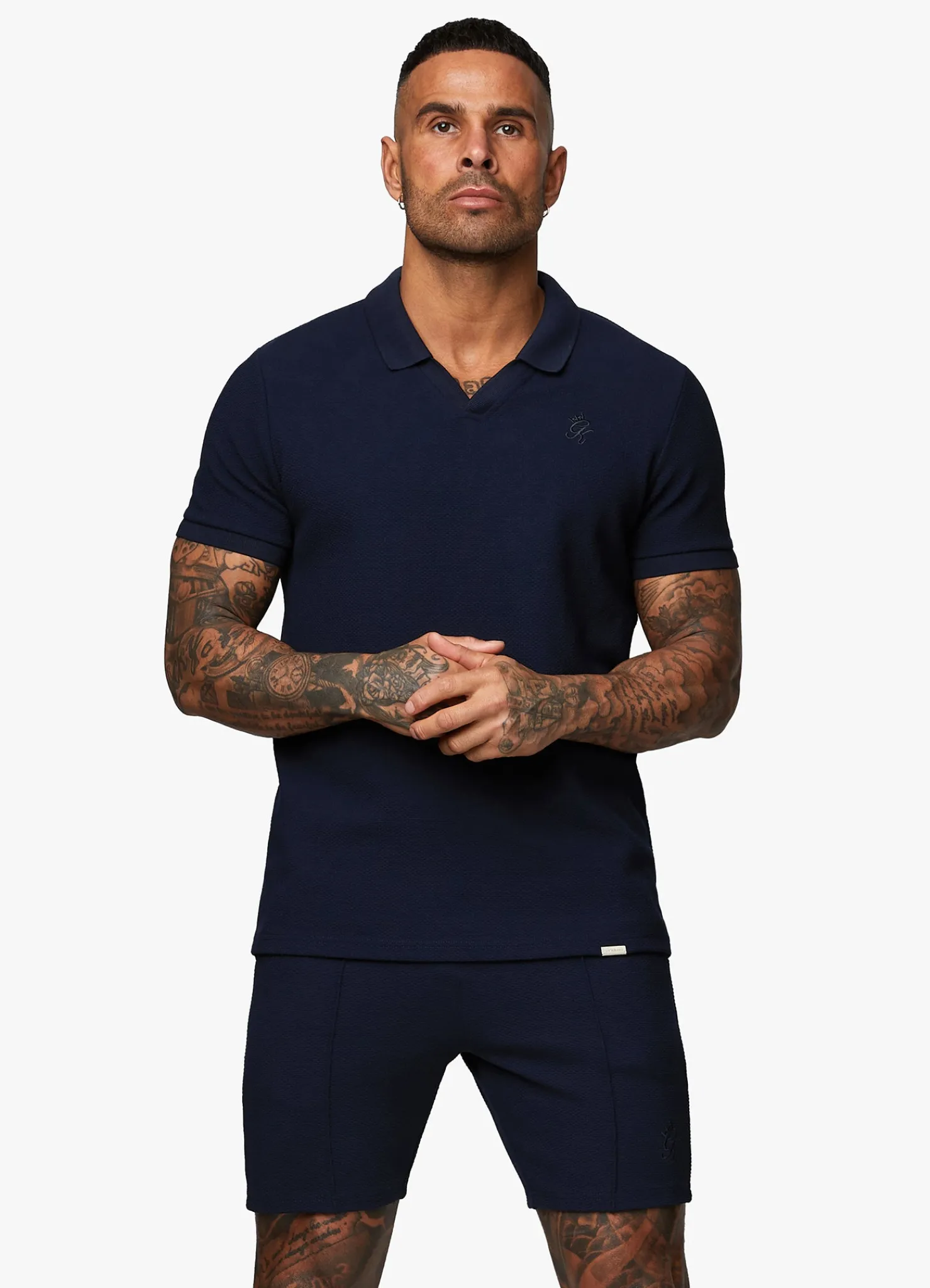 Twin Sets<Gym King Signature Texture Polo Navy