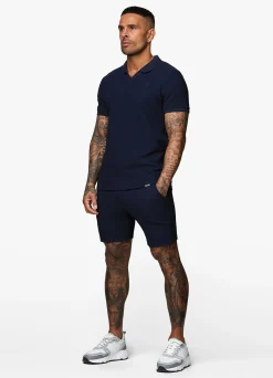 Twin Sets<Gym King Signature Texture Polo Navy