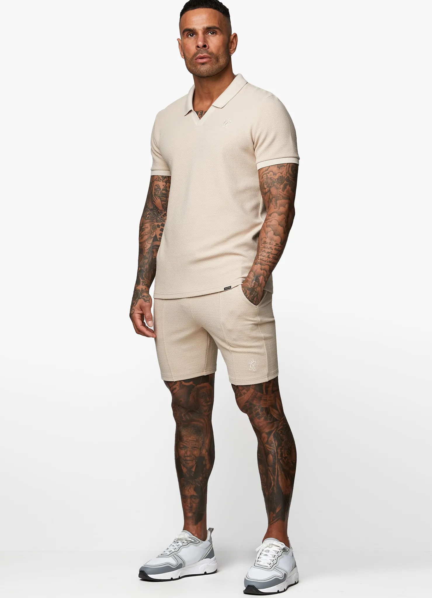 Polo Shirts<Gym King Signature Texture Polo Stone