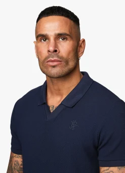 Polo Shirts<Gym King Signature Texture Polo Navy
