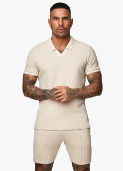 Twin Sets<Gym King Signature Texture Polo Stone