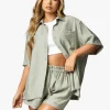 Tops & T-Shirts<Gym King Signature Woven Shirt Dusky Sage