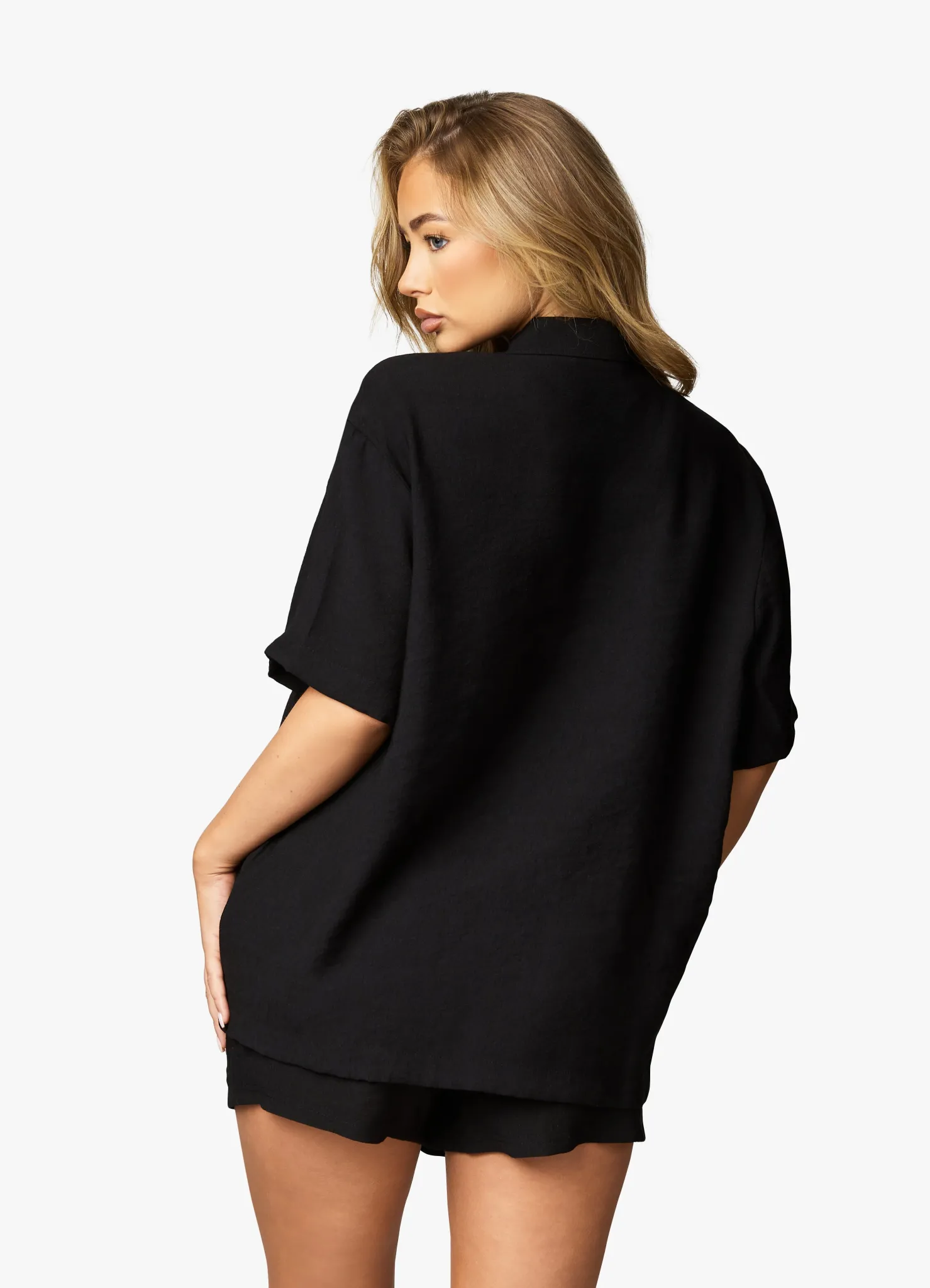 Tops & T-Shirts<Gym King Signature Woven Shirt Black