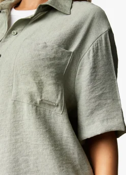 Tops & T-Shirts<Gym King Signature Woven Shirt Dusky Sage