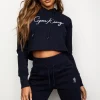 Hoodies<Gym King Sky Script Hood Navy/White