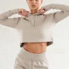 Hoodies<Gym King Sky Script Hooded Crop Mink
