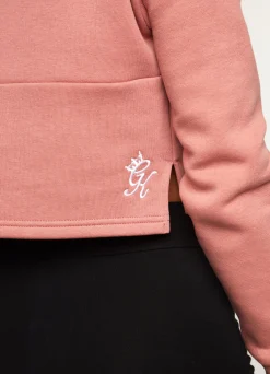 Hoodies<Gym King Sky Script Hooded Crop Brick