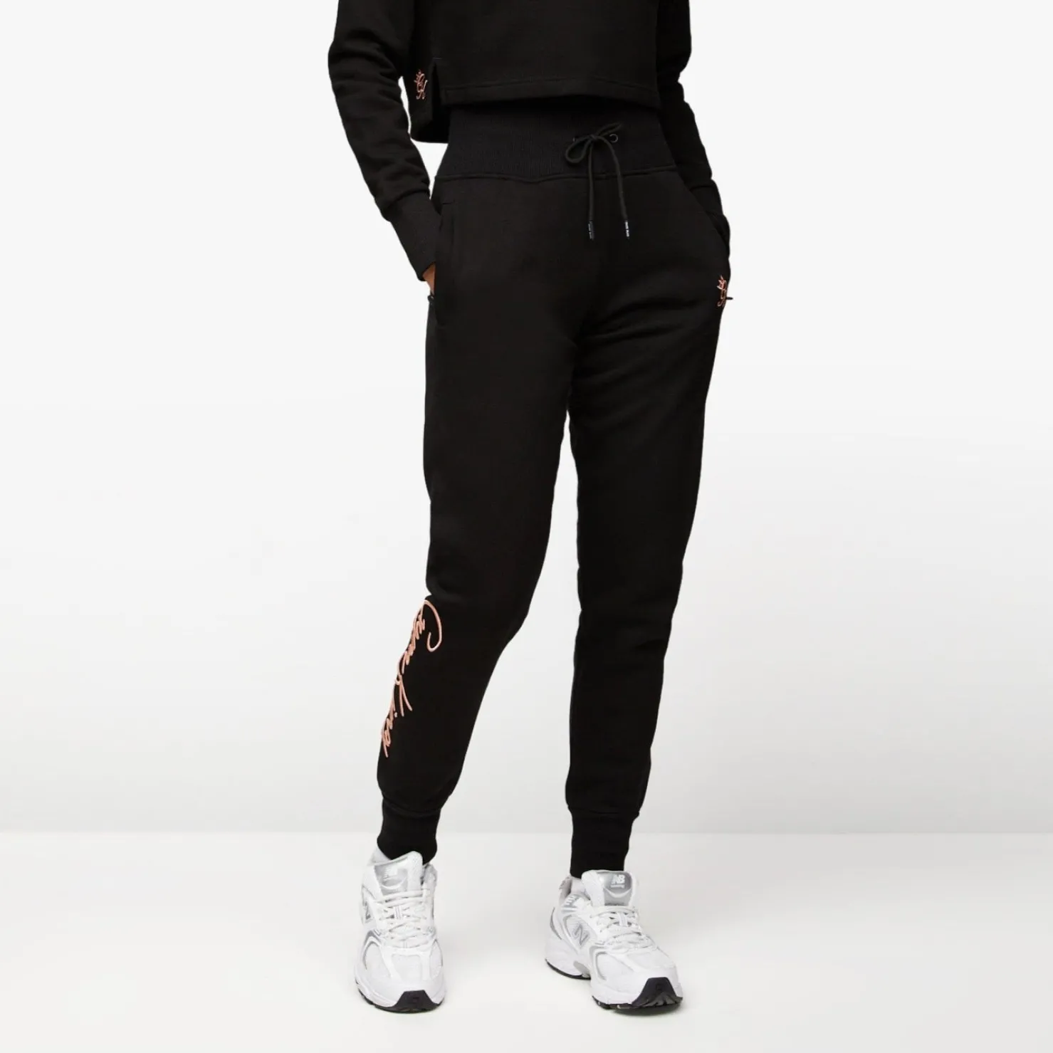 Joggers<Gym King Sky Script Jogger Black/Rose Gold