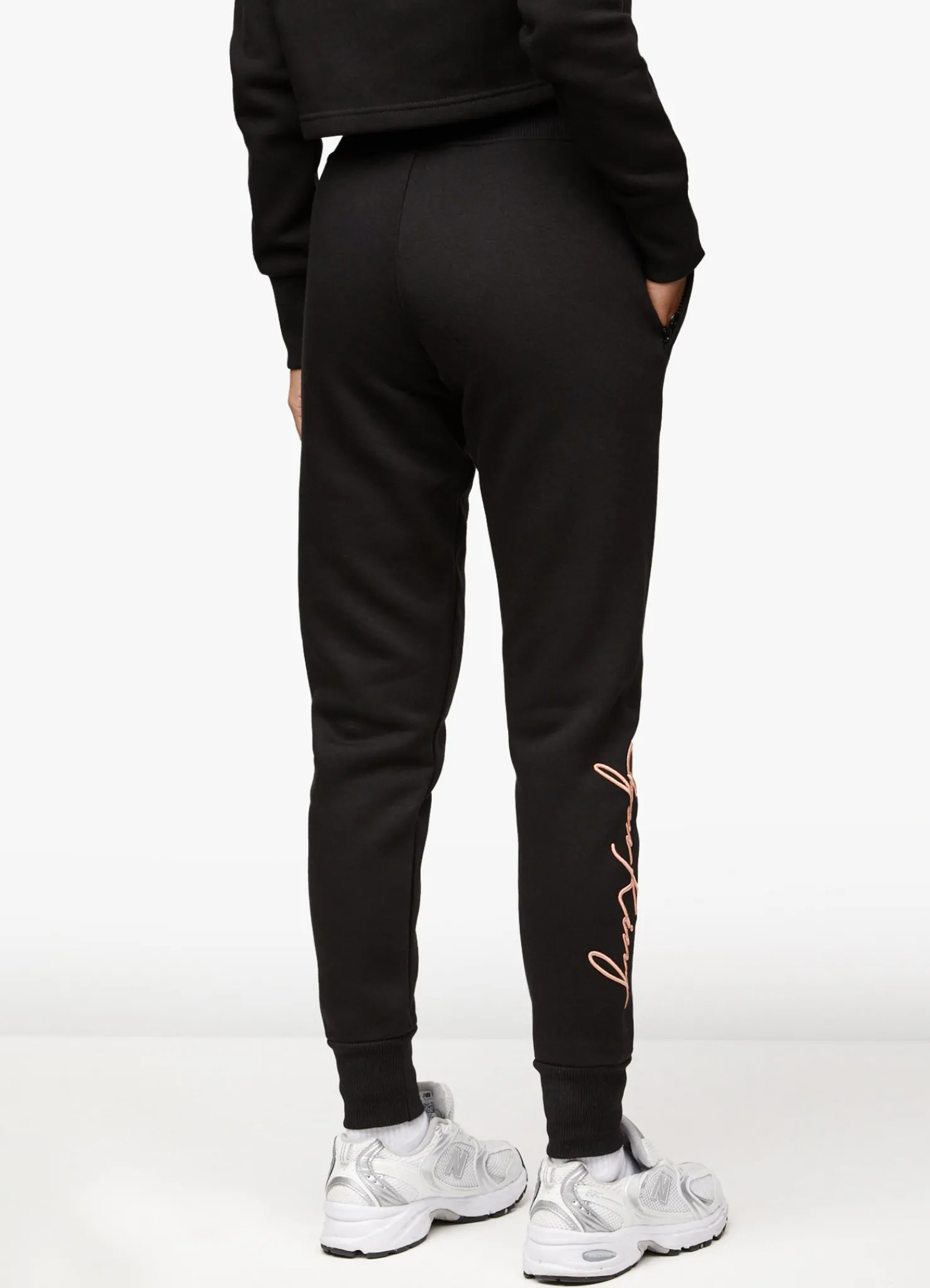 Joggers<Gym King Sky Script Jogger Black/Rose Gold