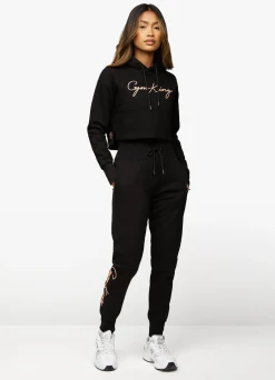 Joggers<Gym King Sky Script Jogger Black/Rose Gold