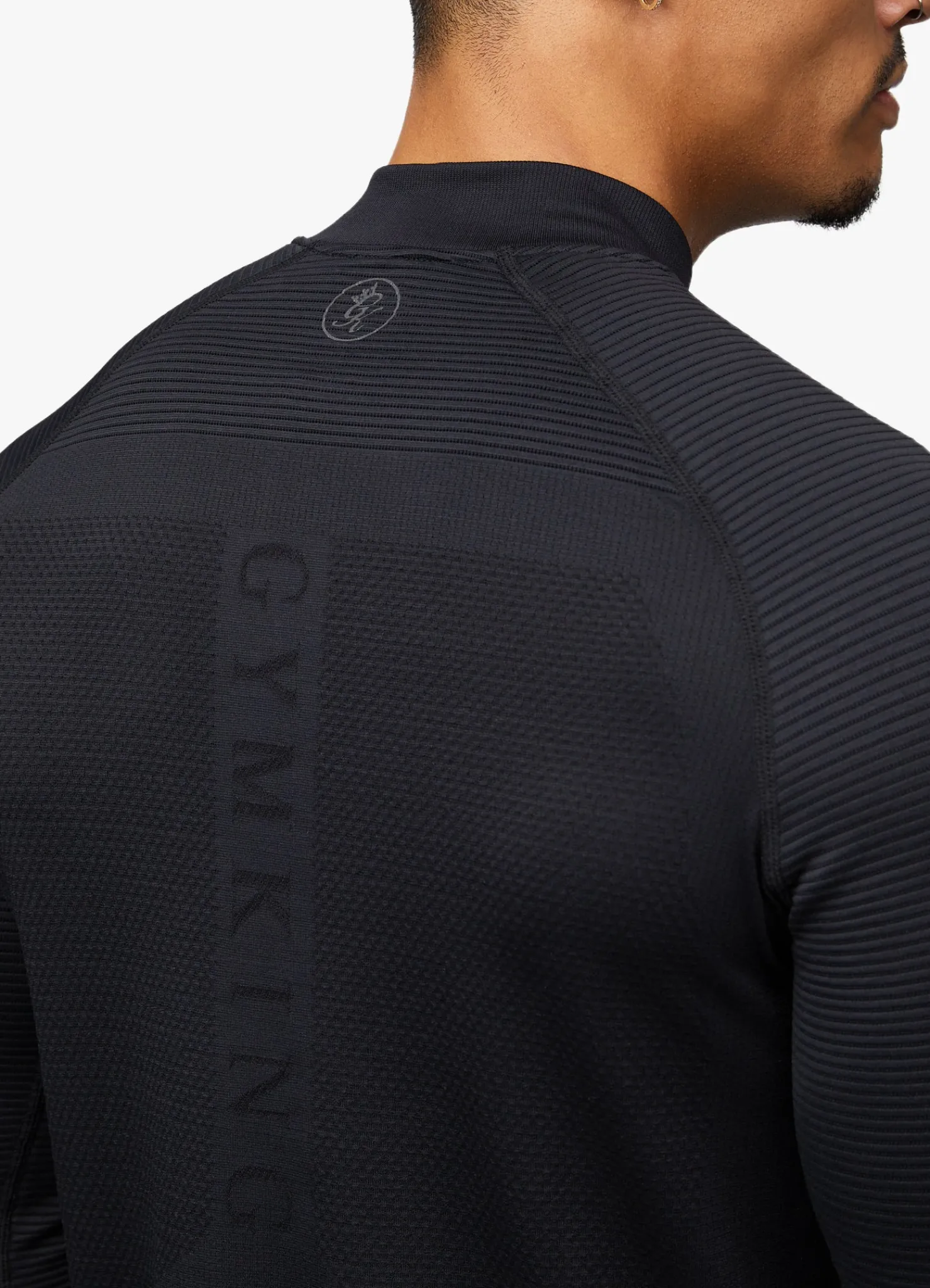 Gymwear<Gym King Sport Seamless Knit ¼ Zip Funnel Black