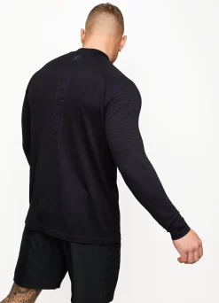 Gymwear<Gym King Sport Seamless Knit ¼ Zip Funnel Black