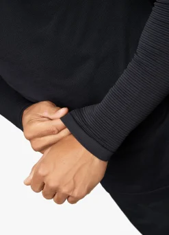 Gymwear<Gym King Sport Seamless Knit ¼ Zip Funnel Black