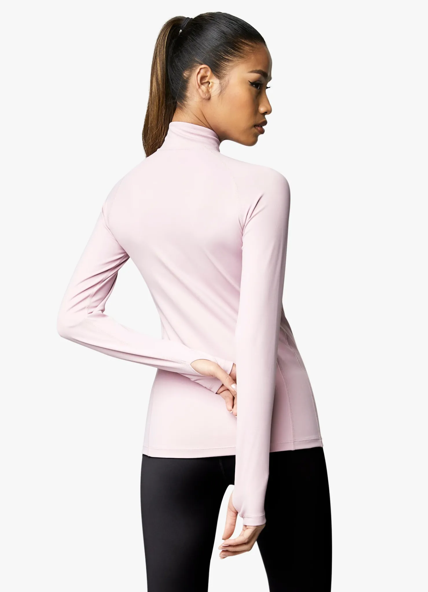 Tops & T-Shirts<Gym King Sports Taped Funnel Dusky Mauve