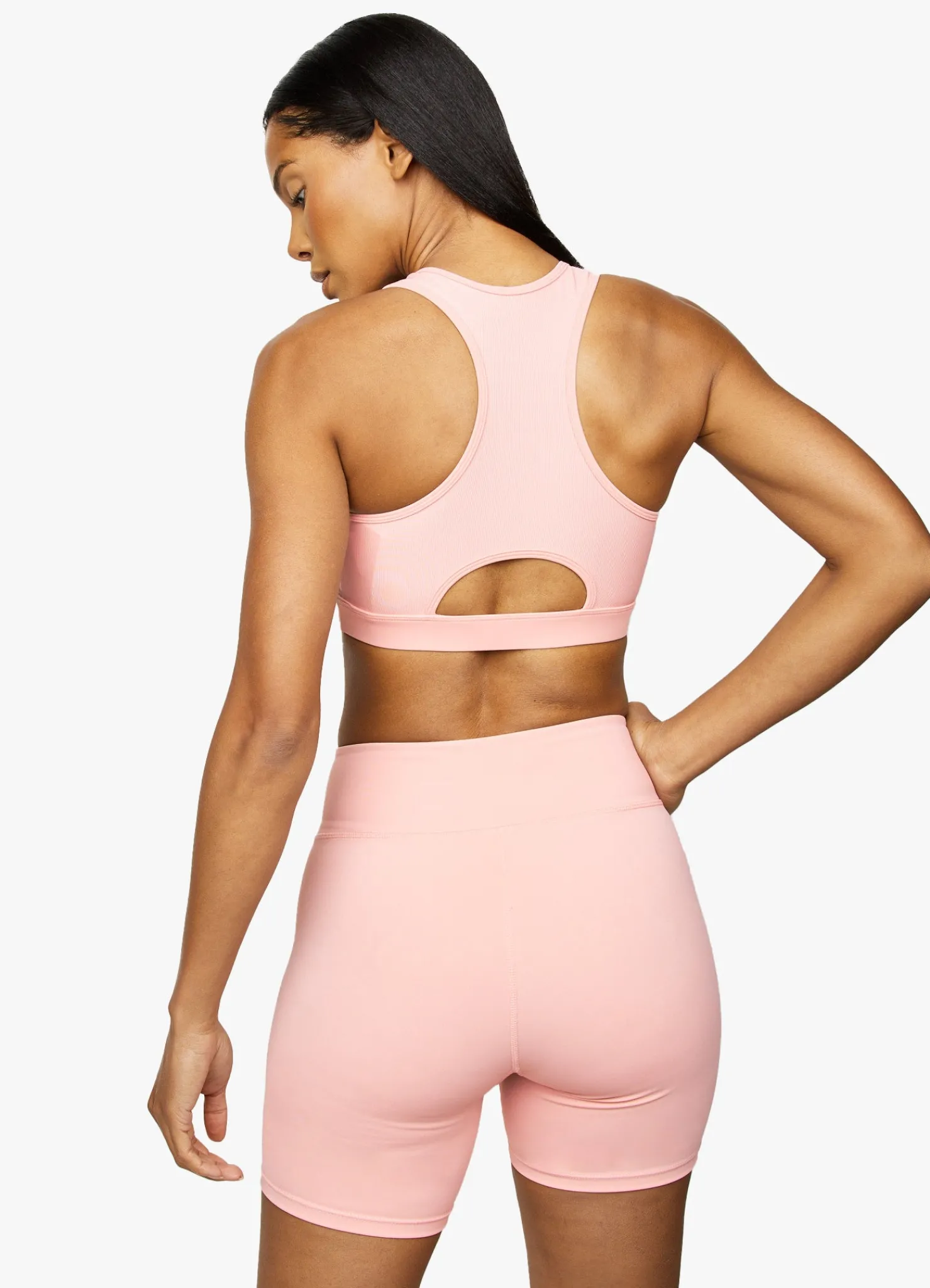 Gymwear<Gym King Stamina Texture Racer Back Bra Blush Pink/Chilli Red