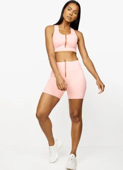 Gymwear<Gym King Stamina Texture Racer Back Bra Blush Pink/Chilli Red