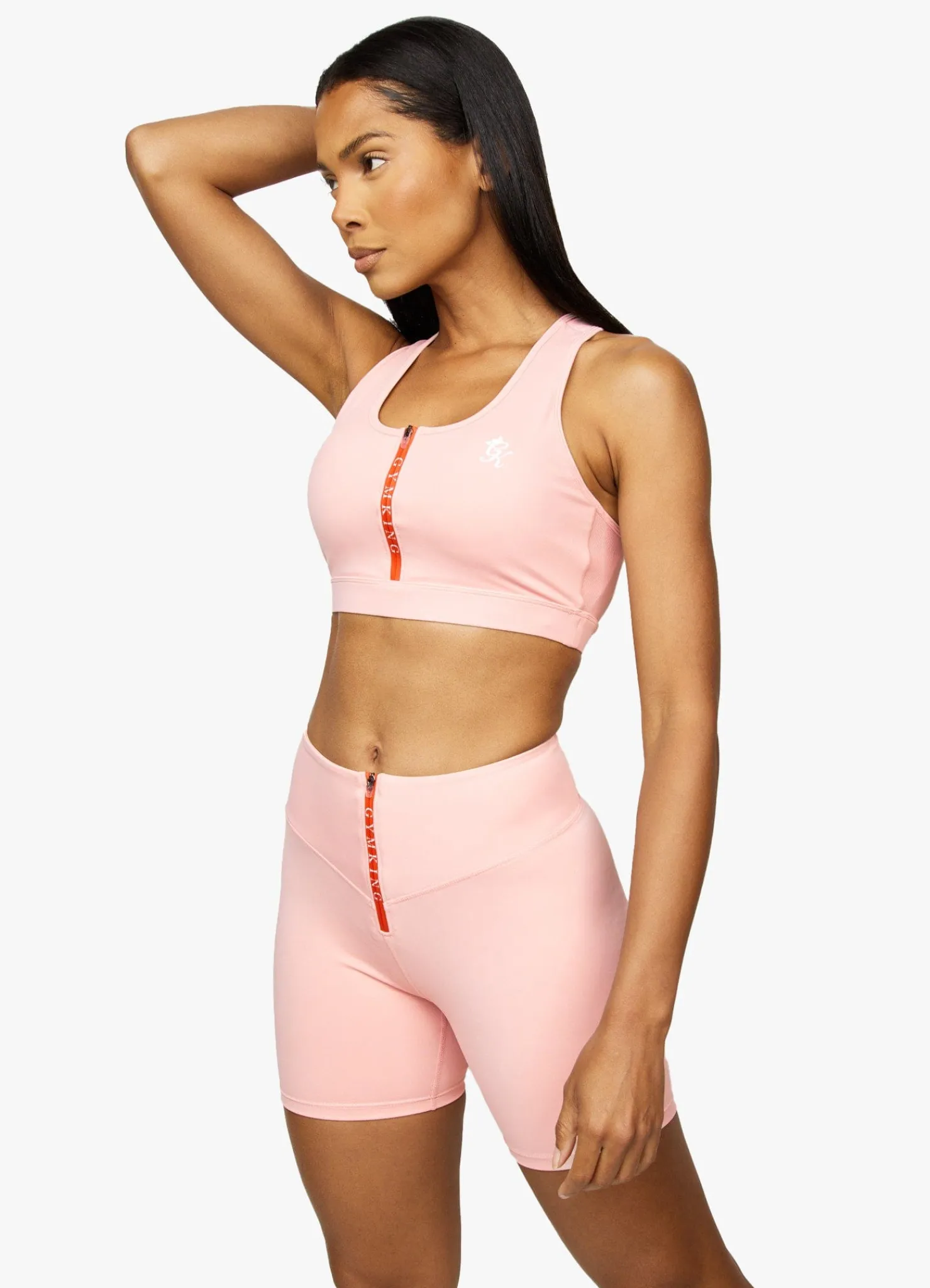 Sports Bras<Gym King Stamina Texture Racer Back Bra Blush Pink/Chilli Red