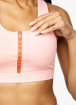 Sports Bras<Gym King Stamina Texture Racer Back Bra Blush Pink/Chilli Red