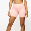 Shorts<Gym King Stamina Zip Front Cycle Short Blush Pink/Chilli Red