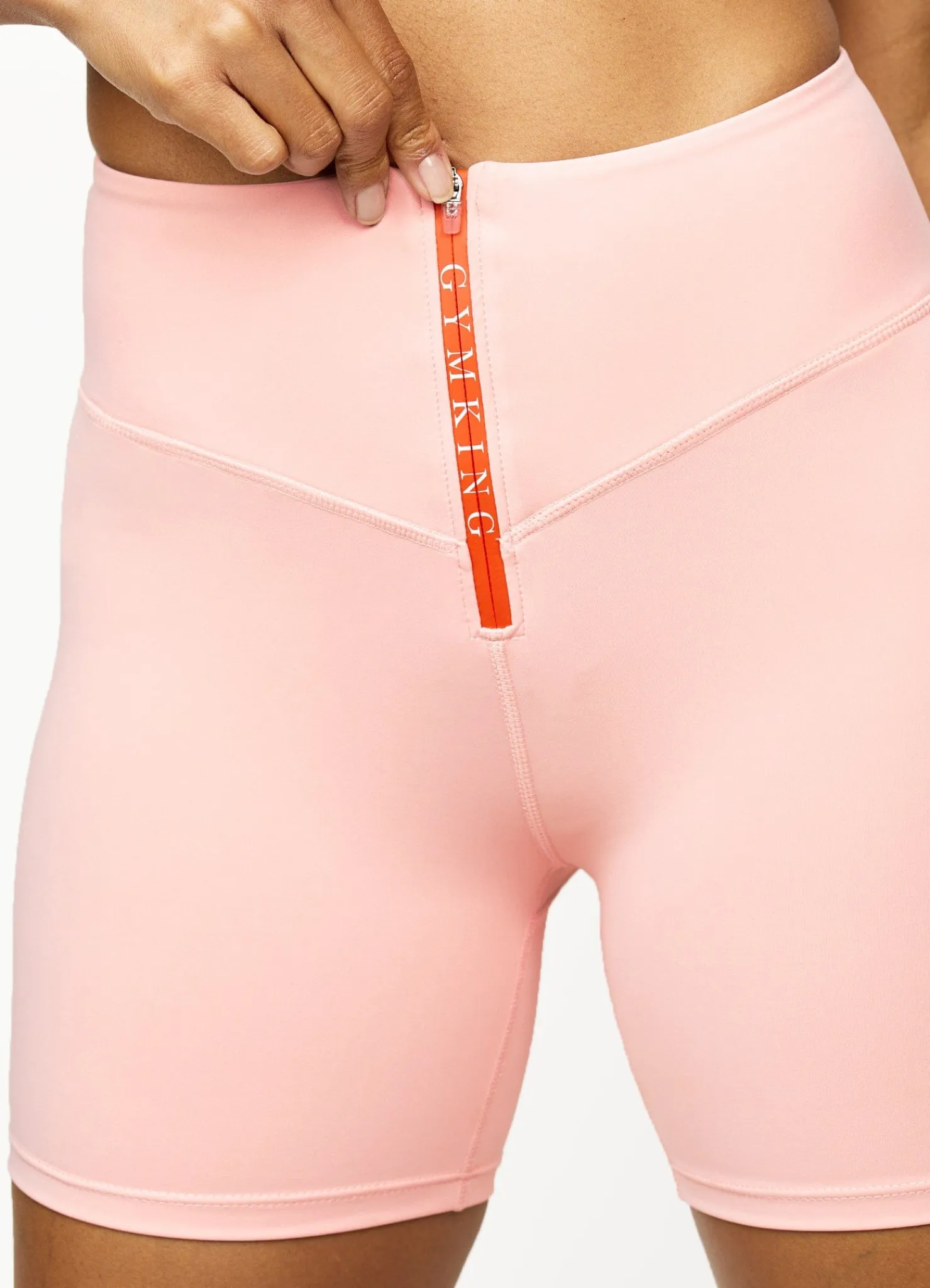 Gymwear<Gym King Stamina Zip Front Cycle Short Blush Pink/Chilli Red