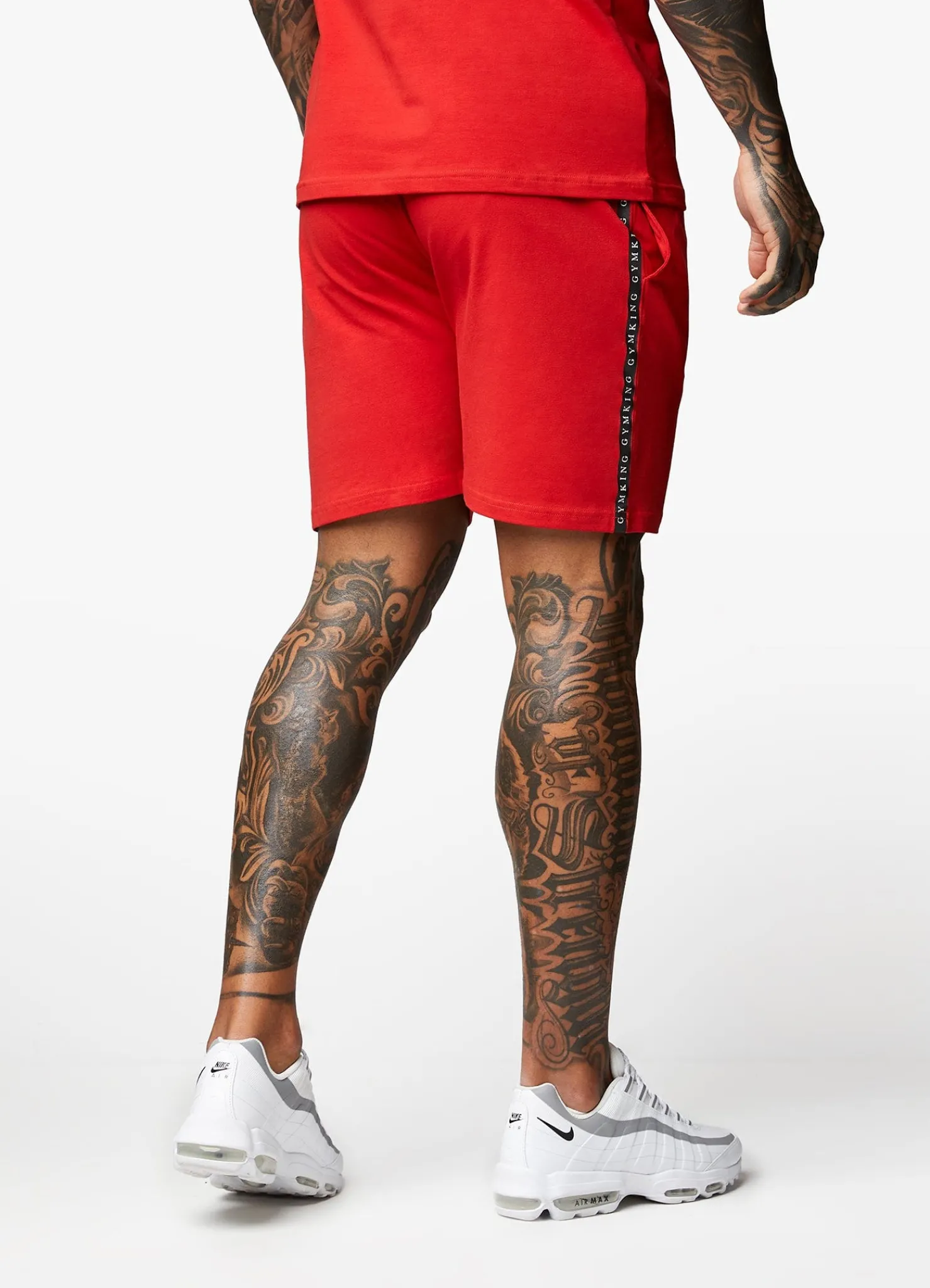 Shorts<Gym King Taped Jersey Short Red Rush