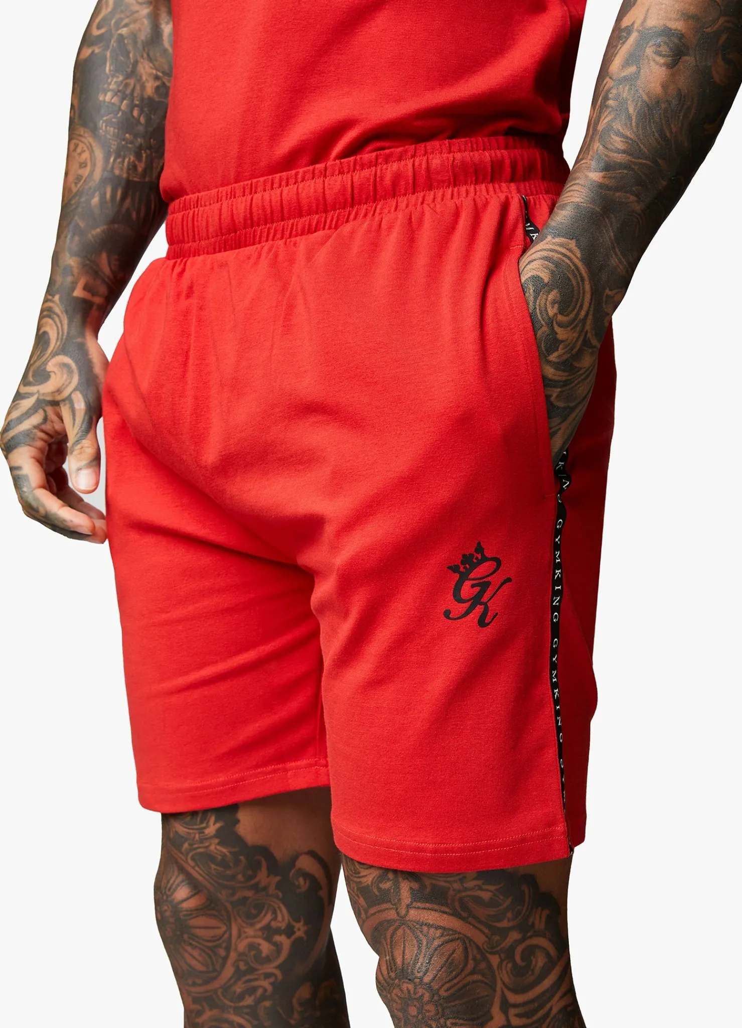 Shorts<Gym King Taped Jersey Short Red Rush