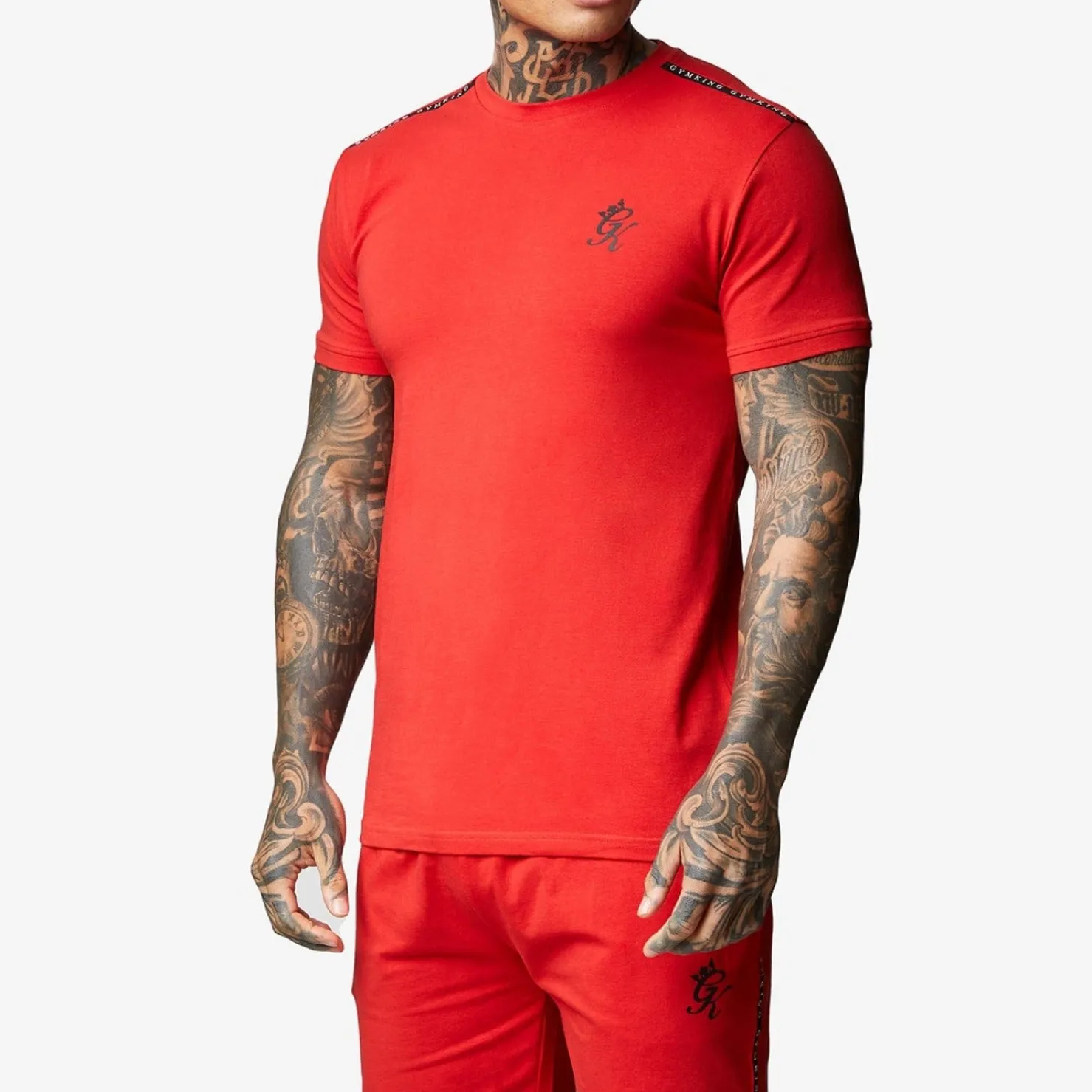 T-Shirts<Gym King Taped Jersey Tee Red Rush