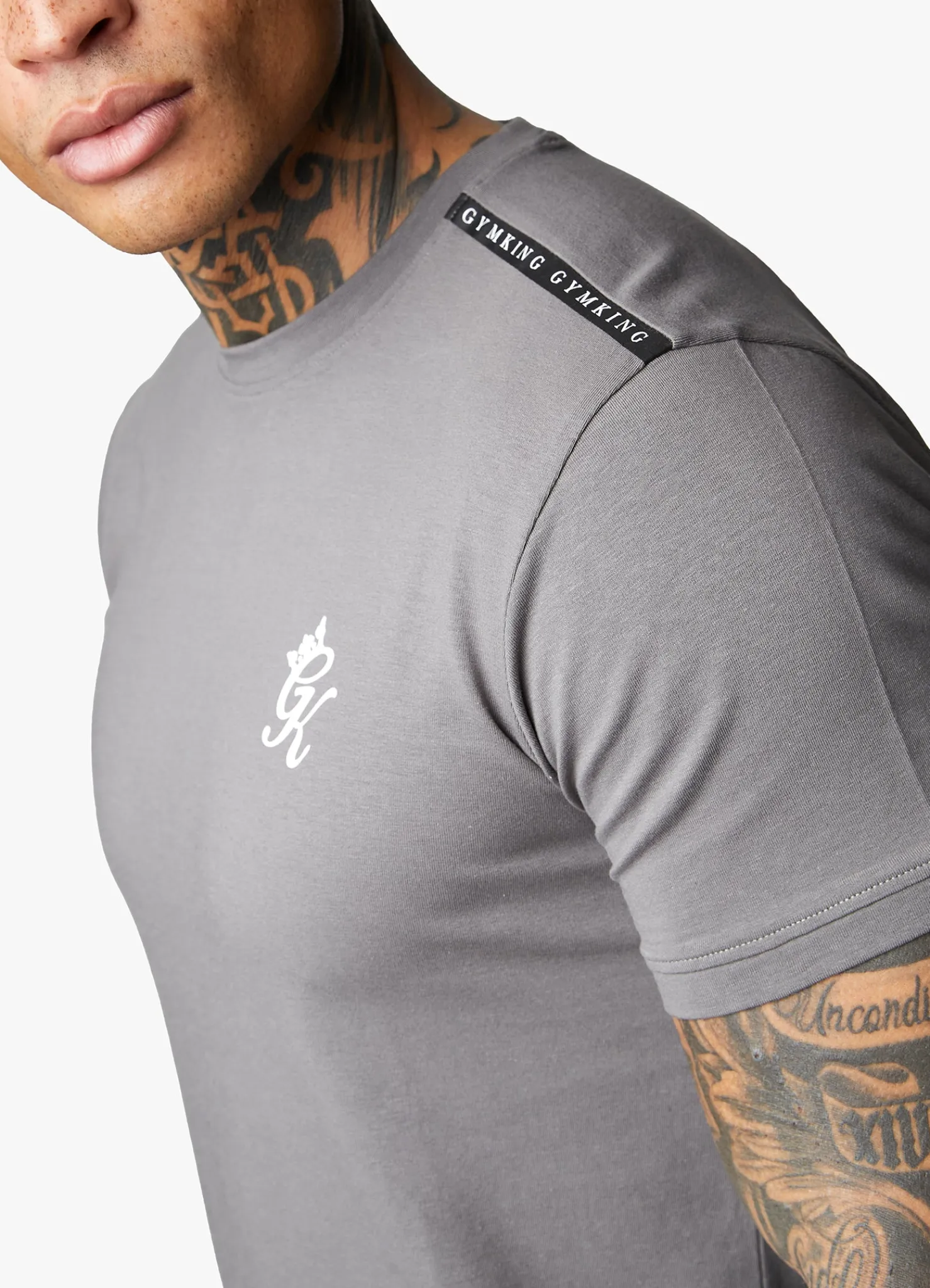 T-Shirts<Gym King Taped Jersey Tee Fossil Grey