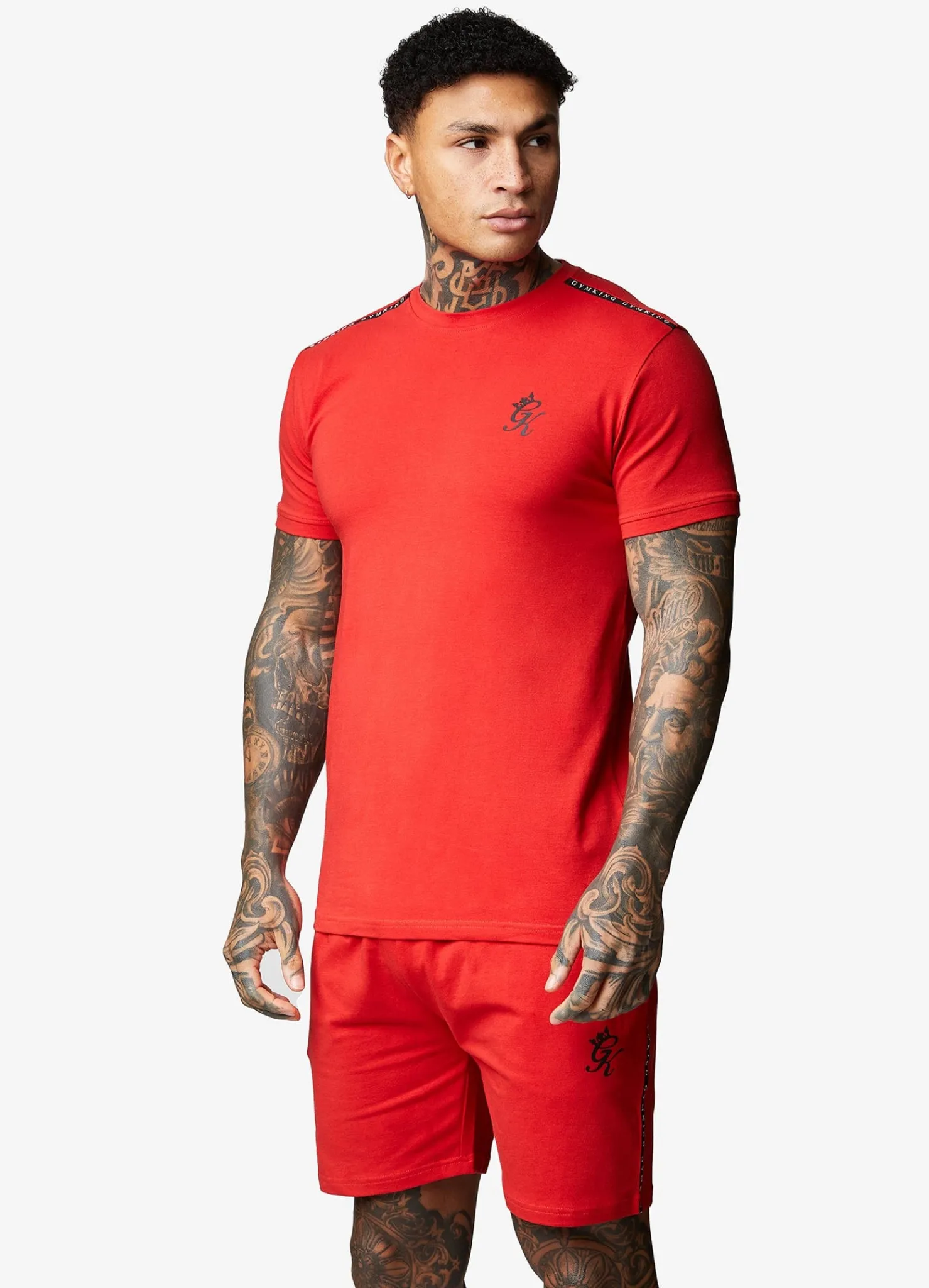 T-Shirts<Gym King Taped Jersey Tee Red Rush